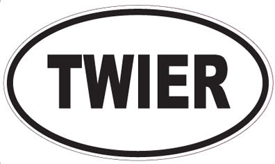 TWIER - Oval Sticker