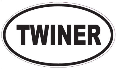 TWINER - Oval Sticker