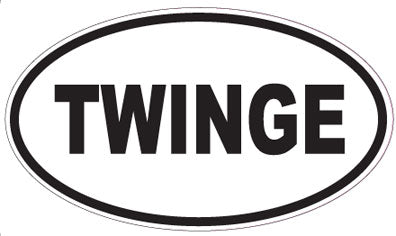 TWINGE - Oval Sticker