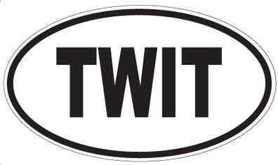 TWIT - Oval Sticker