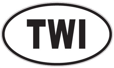 TWI - 3 Letter Initials Oval Magnet