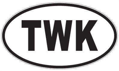 TWK - 3 Letter Initials Oval Magnet