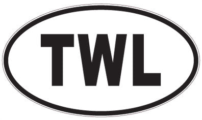 TWL - 3 Letter Initials Oval Magnet