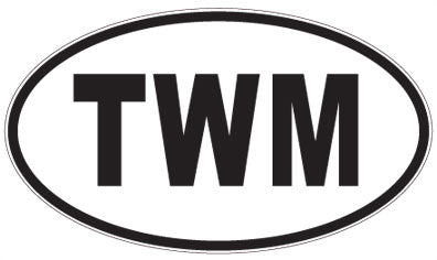 TWM - 3 Letter Initials Oval Magnet