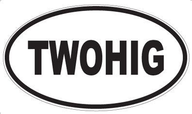 TWOHIG - Oval Sticker