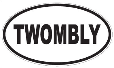 TWOMBLY - Oval Sticker