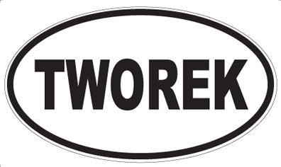 TWOREK - Oval Sticker