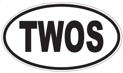 TWOS - Oval Sticker