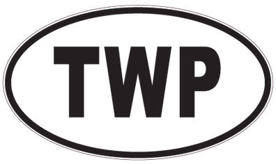 TWP - 3 Letter Initials Oval Magnet
