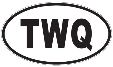 TWQ - 3 Letter Initials Oval Magnet