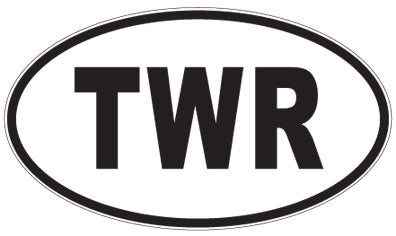 TWR - 3 Letter Initials Oval Magnet