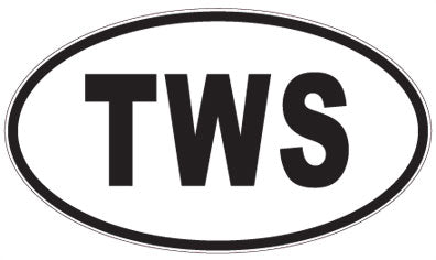 TWS - 3 Letter Initials Oval Magnet