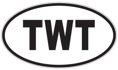 TWT - 3 Letter Initials Oval Magnet