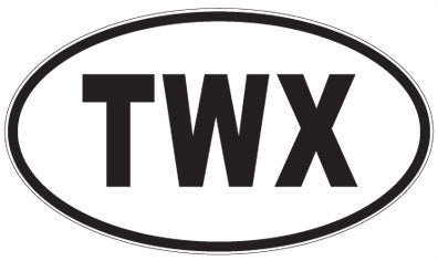 TWX - 3 Letter Initials Oval Magnet