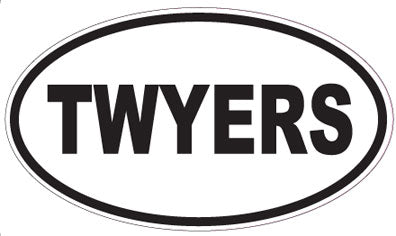TWYERS - Oval Sticker