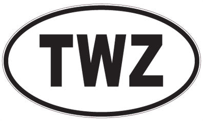 TWZ - 3 Letter Initials Oval Magnet