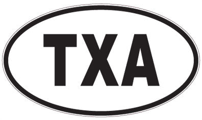 TXA - 3 Letter Initials Oval Magnet