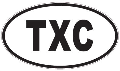 TXC - 3 Letter Initials Oval Magnet