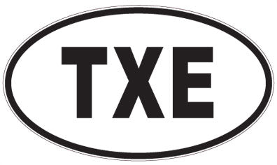 TXE - 3 Letter Initials Oval Magnet