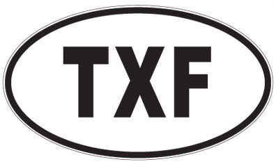 TXF - 3 Letter Initials Oval Magnet