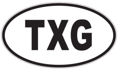 TXG - 3 Letter Initials Oval Magnet