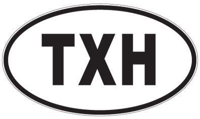 TXH - 3 Letter Initials Oval Magnet