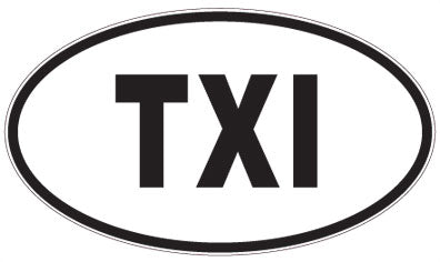 TXI - 3 Letter Initials Oval Magnet