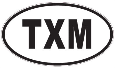 TXM - 3 Letter Initials Oval Magnet