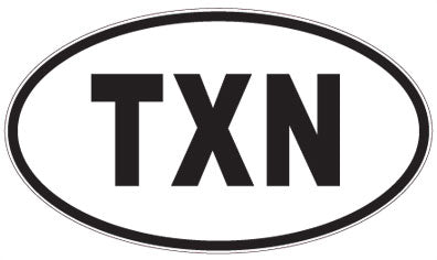 TXN - 3 Letter Initials Oval Magnet