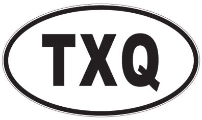 TXQ - 3 Letter Initials Oval Magnet