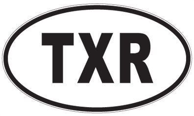 TXR - 3 Letter Initials Oval Magnet