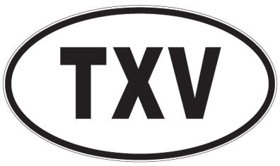 TXV - 3 Letter Initials Oval Magnet