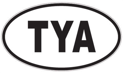 TYA - 3 Letter Initials Oval Magnet