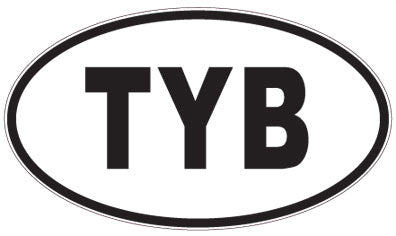 TYB - 3 Letter Initials Oval Magnet