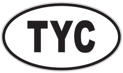 TYC - 3 Letter Initials Oval Sticker