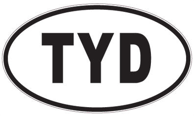 TYD - 3 Letter Initials Oval Magnet