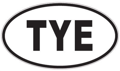 TYE - 3 Letter Initials Oval Magnet
