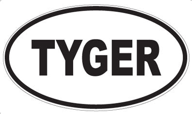 TYGER - Oval Sticker