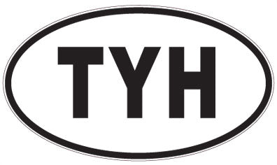 TYH - 3 Letter Initials Oval Magnet