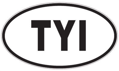TYI - 3 Letter Initials Oval Magnet