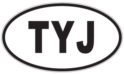 TYJ - 3 Letter Initials Oval Magnet