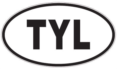TYL - 3 Letter Initials Oval Magnet
