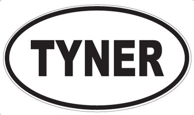 TYNER - Oval Sticker