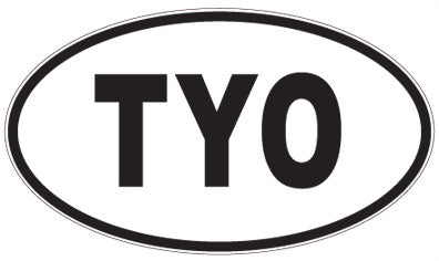 TYO - 3 Letter Initials Oval Magnet