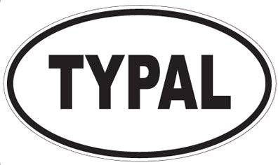 TYPAL - Oval Sticker