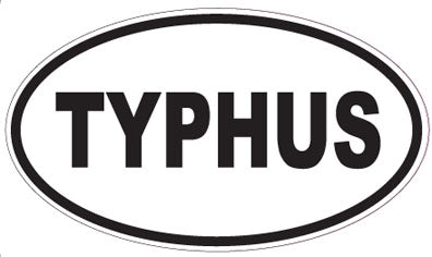 TYPHUS - Oval Sticker