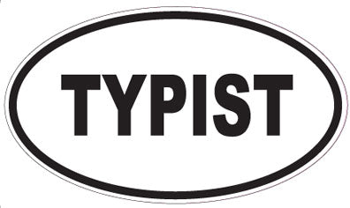 TYPIST - Oval Sticker