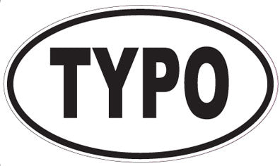 TYPO - Oval Sticker