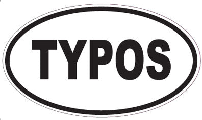 TYPOS - Oval Sticker