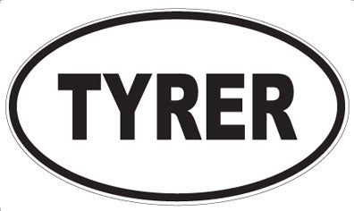 TYRER - Oval Sticker